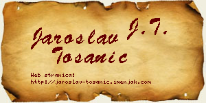 Jaroslav Tošanić vizit kartica